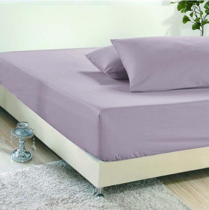 Простынь на резинке сатин однотонный PRC-R-51 90x200