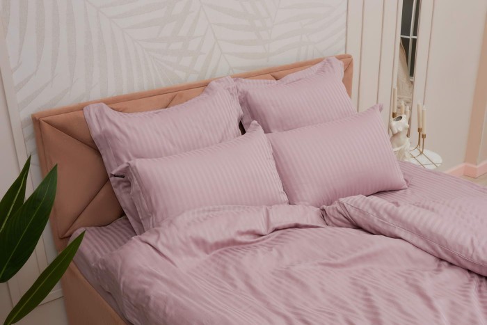 Моне (лиловый) страйп сатин 7Е