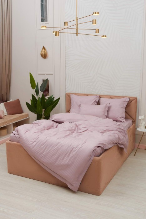 Моне (лиловый) страйп сатин 7Е