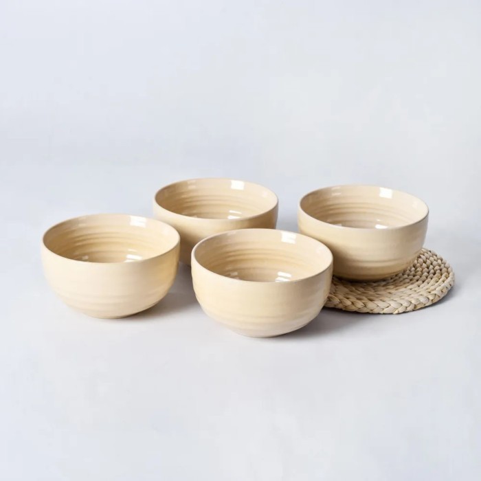 Глиняный набор салатников Arya Stoneware 4 ед Желтый