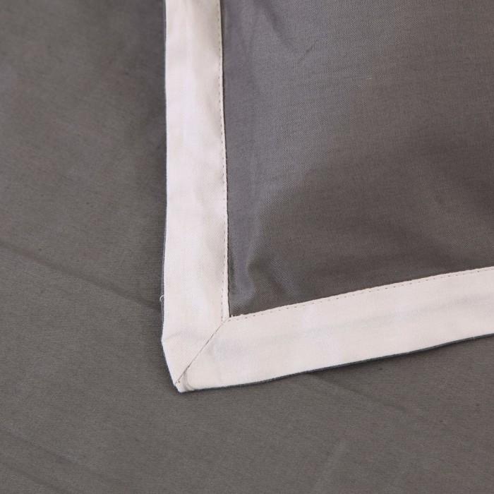 Джоконда (серая) Евро Комплект постельного белья сатин