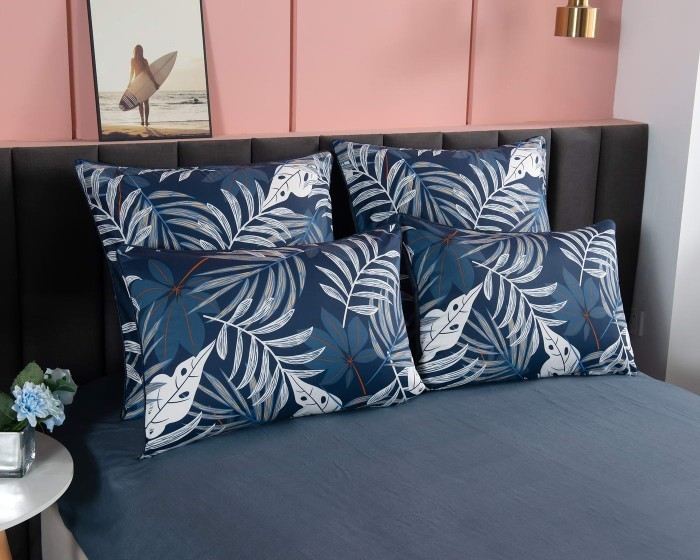 Фантазия (синий) Комплект постельного белья сатин Евро 4н