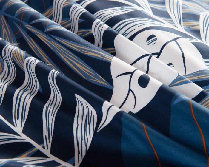 Фантазия (синий) Комплект постельного белья сатин Евро 4н