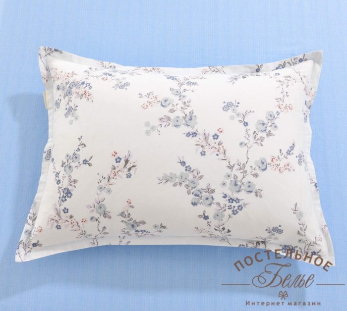 Эйва голубой Комплект постельного белья сатин 1.6