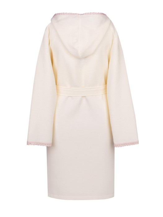Селеста (крем) L Халат вафельный с капюшоном
