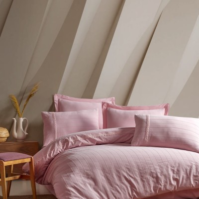 Постельное белье Arya с эффектом Stone Washed 200x220 Paige Розовый