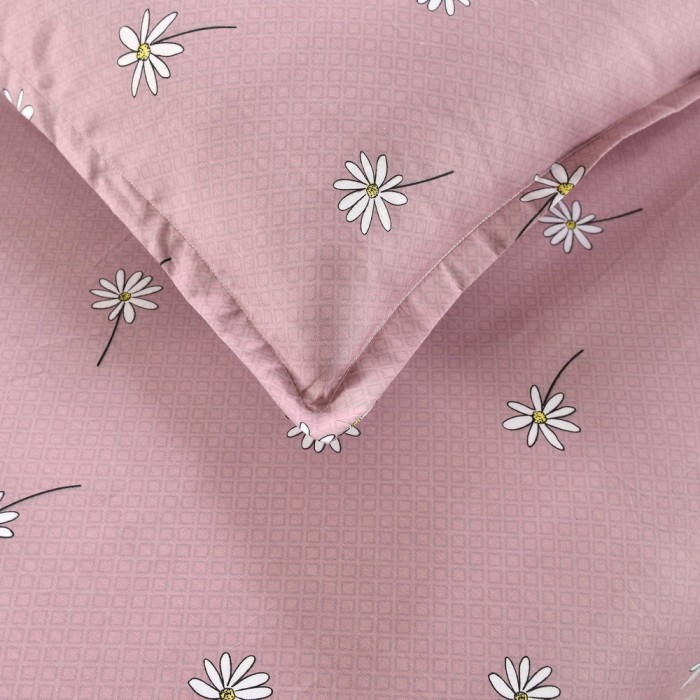 Тина (розовая) Комплект постельного белья сатин Евро 4н