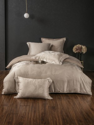 Комплект постельного белья Lindor J'Adore (крем), Египетский хлопок/Тенсель/Велюр, Евро