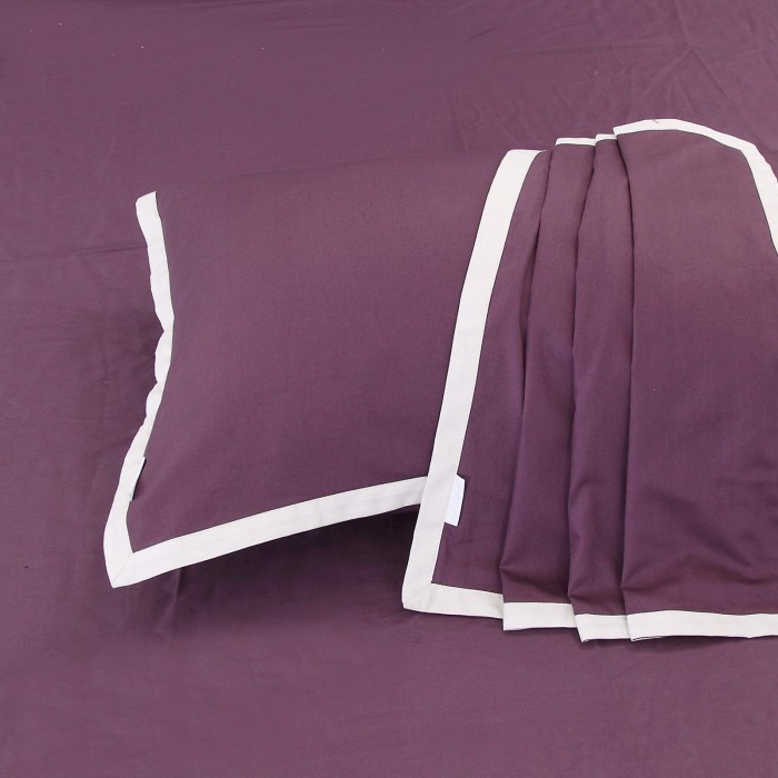 Джоконда (темно фиолет) Евро Комплект постельного белья сатин