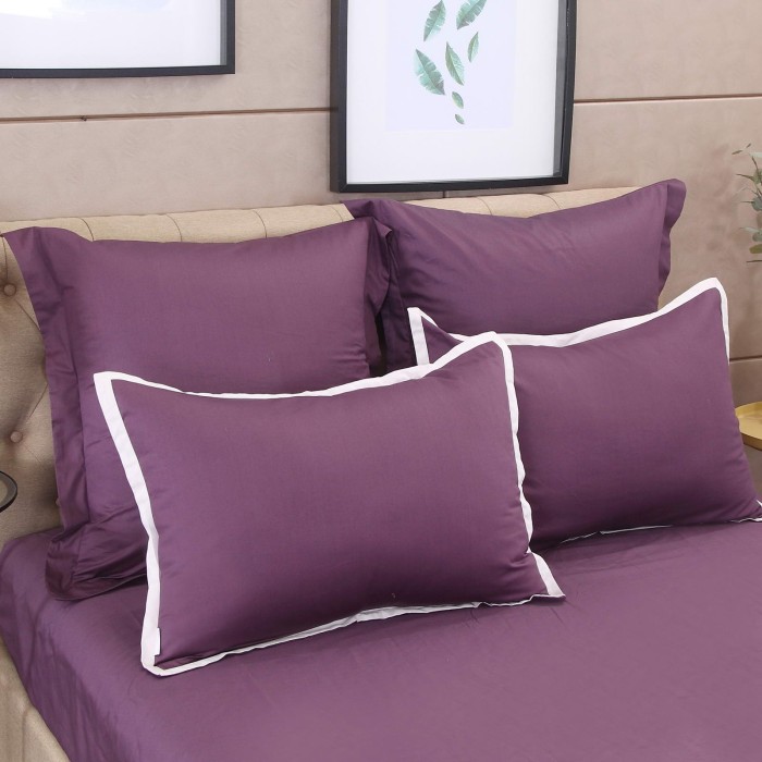 Джоконда (темно фиолет) Евро Комплект постельного белья сатин