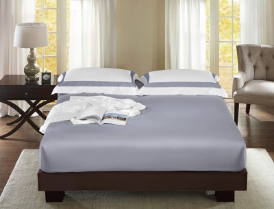 Простыня на резинке 160х200 см.“Sharmes” жемчужно-серый