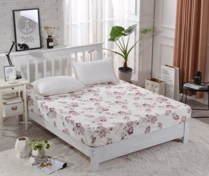 Простынь на резинки сатин печатный PCT-R-288 180x200