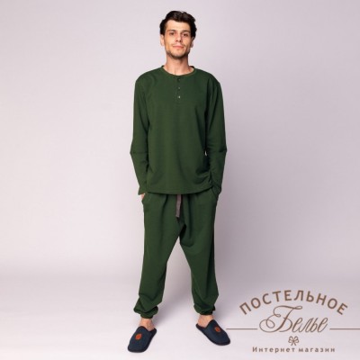 Дамиан мужская пижама темно-зеленая XL