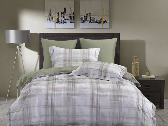 Комплект постельного белья 1,5-спальный, сатин с лазерной печатью 2336-4S