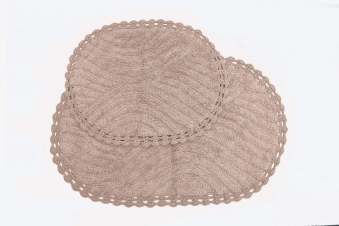 SIERRA (капучино) Набор ков. для ванной кружевной 60х100 и 50х70