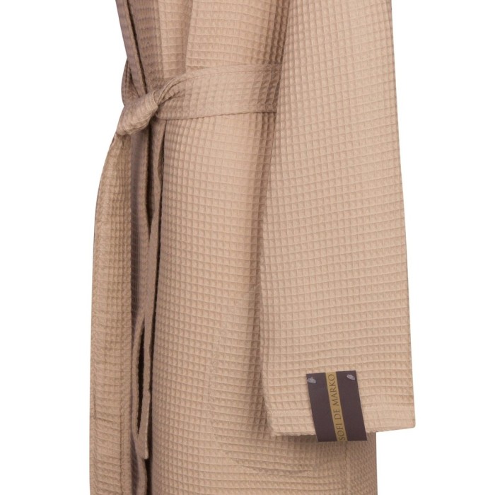 Наоми (кофе) XL Халат вафельный с капюшоном