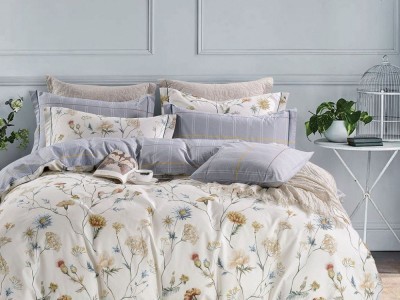 Комплект постельного белья 1,5-спальный, печатный сатин 1481-4S