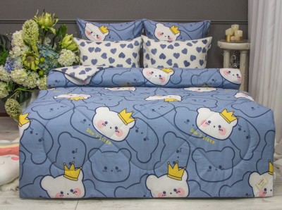 Постельное белье Fluffy Blue (голубой жемчуг) Print Cotton полуторное