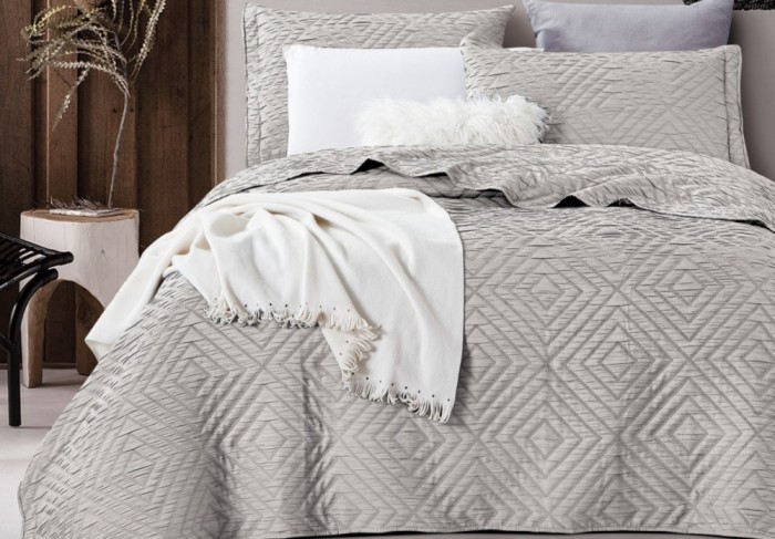 Покрывало PPL-23 Light Grey 240 х 260 см 50 х 70 см (2 шт)