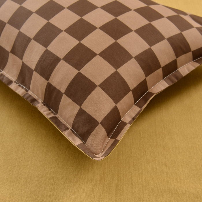 Кимберли (кофе) Комплект постельного белья сатин Евро 4н