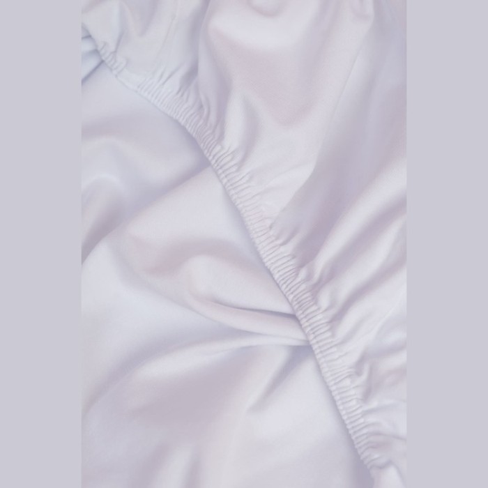 Простыня на резинке NOBLE TRADITIONS JERSEY WHITE GRASS 160х200х30
