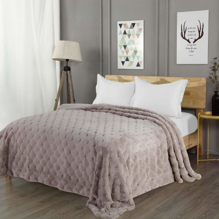 Бернард (серый) Покрывало 160х220