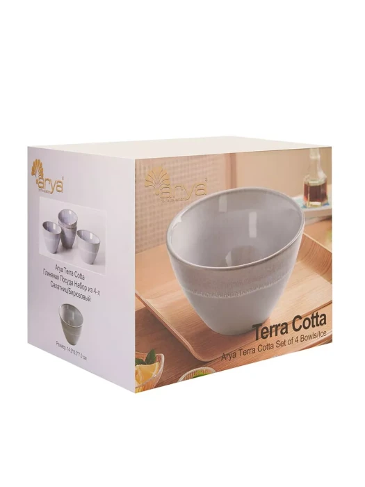 Глиняный набор салатников Arya Terra Cotta 4 ед Бирюзовый