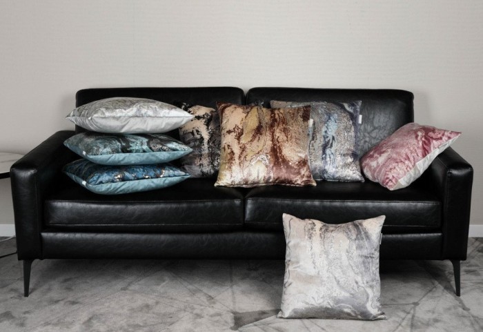 Мрамор (черная) Наволочка 45х45