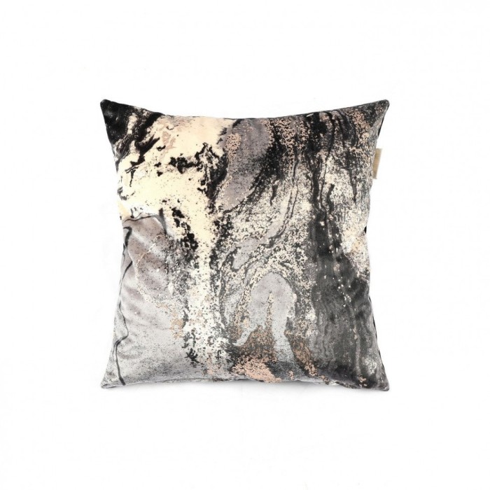 Мрамор (черная) Наволочка 45х45
