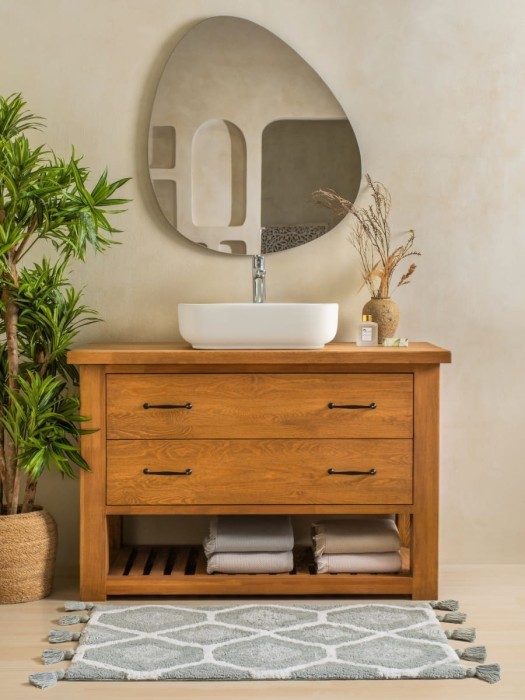 Коврик для ванной Arya Lee Серый,Белый