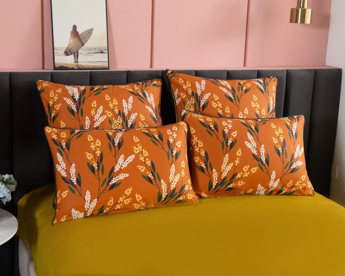 Фрида (оранж) Комплект постельного белья сатин Евро 4н