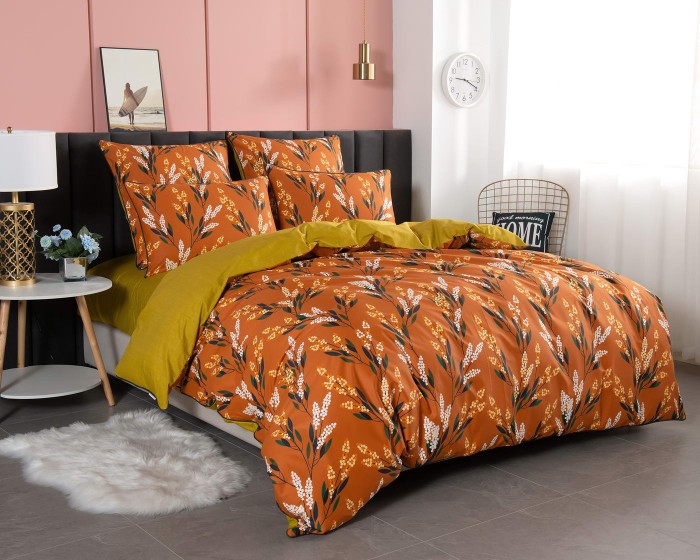 Фрида (оранж) Комплект постельного белья сатин Евро 4н