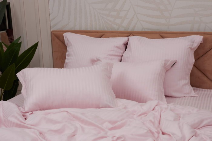 Моне (пудра) страйп сатин 7Е