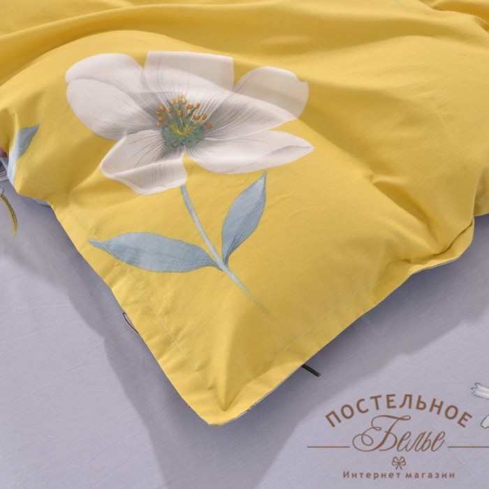 Эми желтый Комплект постельного белья сатин 7Е