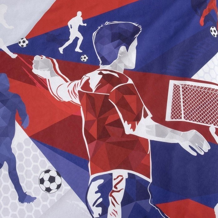 Постельное бельё "Этель" 2 сп Победитель 175х215 см, 200х220 см, 50х70 см - 2 шт, 100% хлопок, поплин