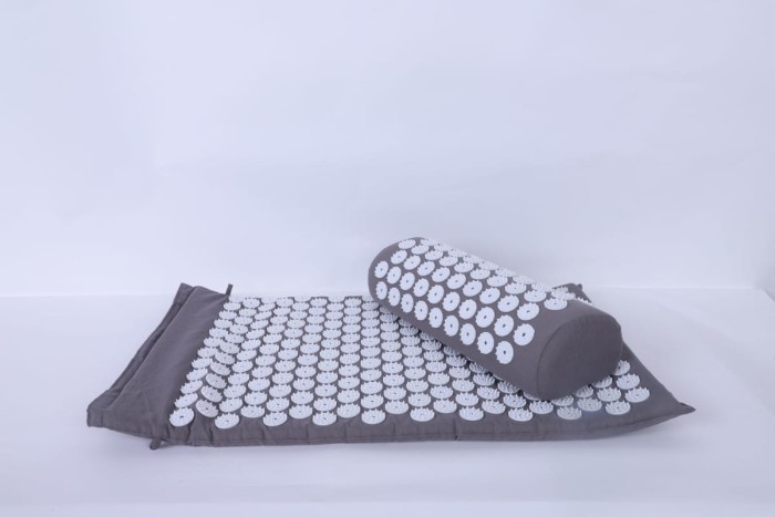 Коврик Arya Массажный Игольчатый Aurora Aппликатор с Подушкой Серый