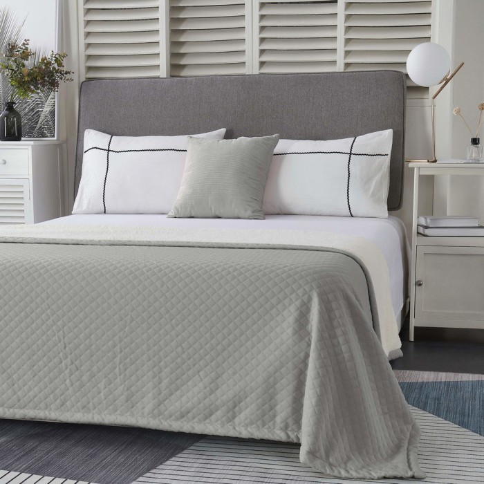 Гранд (серый) 220х240 Покрывало Трикотаж