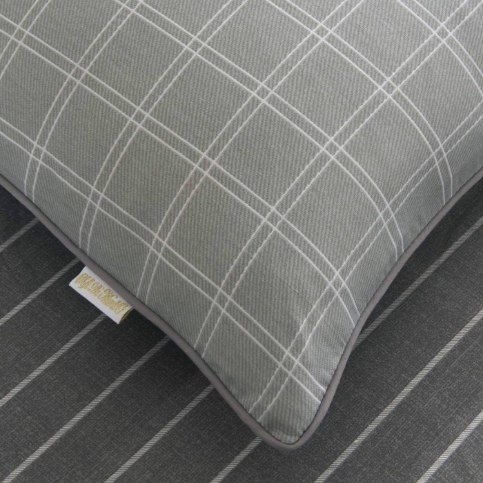 Верон (серый) Комплект постельного белья сатин Евро 4н