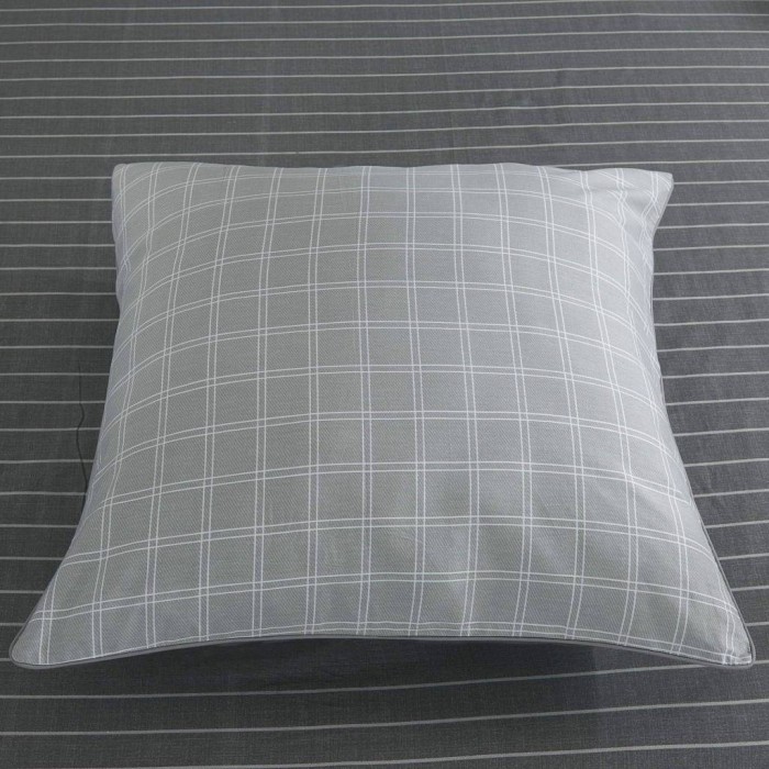 Верон (серый) Комплект постельного белья сатин Евро 4н