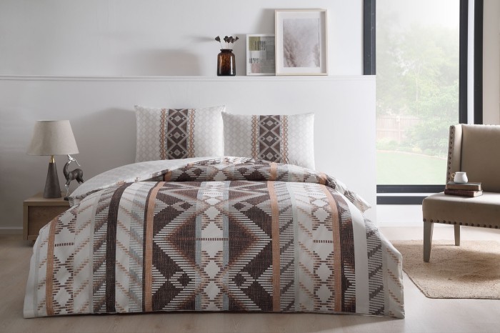 Постельное белье TAC RANFORCE FERLIN полуторное кофе