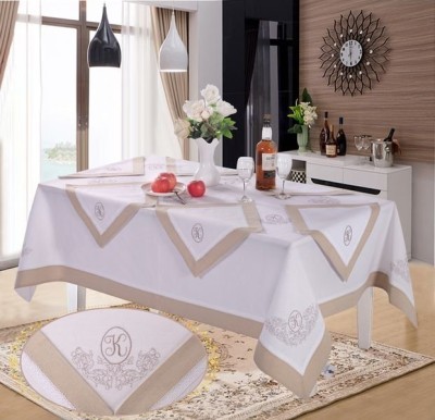 Салфетки Лен Ла-Рошель белый/бежевый 40х40 см