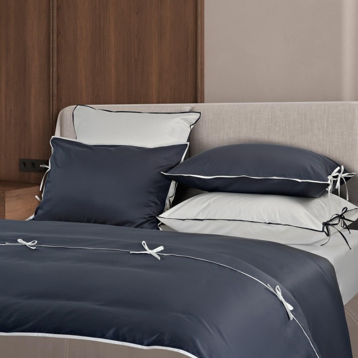 Постельное бельё Sharmes "Luca" 1,5 спальный (антрацит/белый)