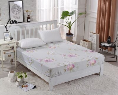 PCT-R-287 Простынь сатин на резинке печатная  