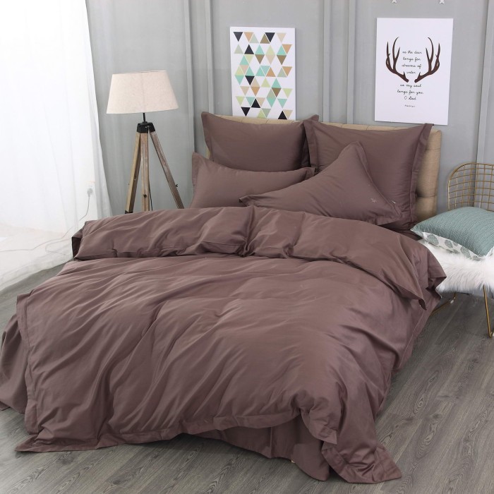 Флоренция (кофе) Комплект постельного белья Евро 4н