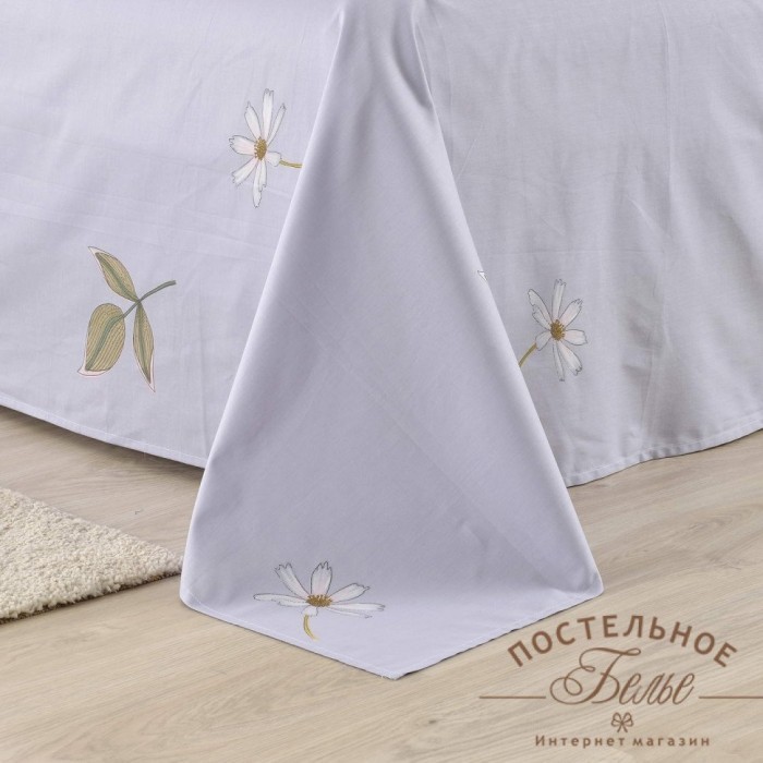 Эми желтый Комплект постельного белья сатин Евро 4н