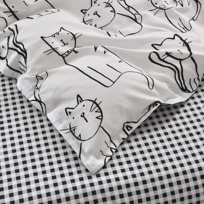 Китти (белый) Комплект постельного белья сатин Евро 4н