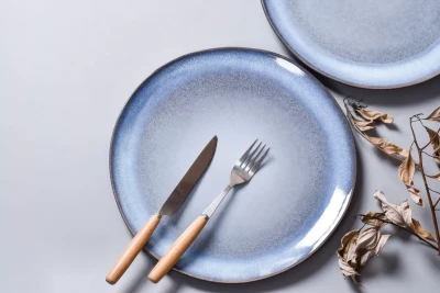 Глиняный набор тарелок Arya Terra Cotta 4 ед Синий