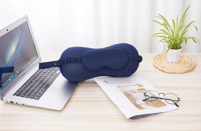 Набор Arya Memory Foam Подушка для Путешествия и Маска для Глаз Sky Темно-Синий