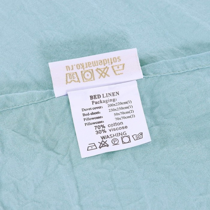 Мираж (индиго) Комплект постельного белья жатка Евро 4н