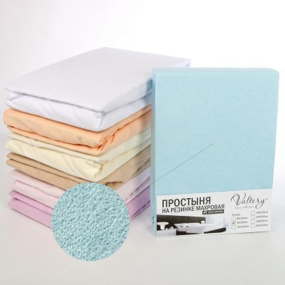 Простынь махровая PM golubaya-180x200